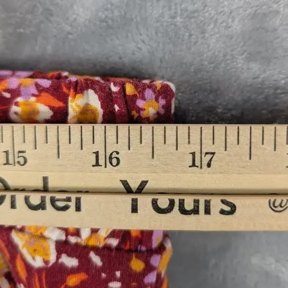 Draper James RSVP Skirt Womens Large Red Floral Pleated Midi Stretch Boho Spring - Picture 4 of 8